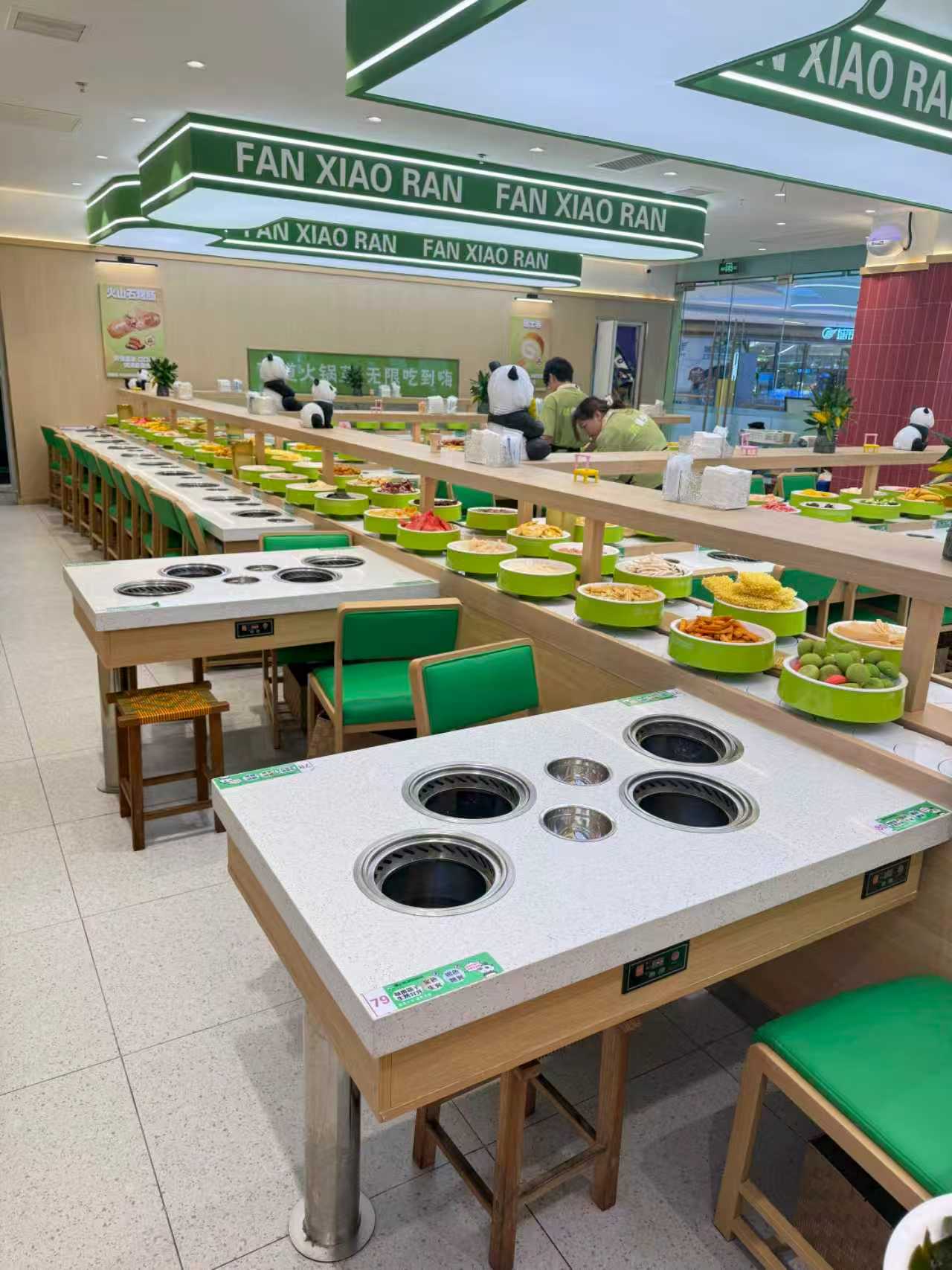 無煙旋轉火鍋設備
